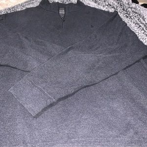 Polo Ralph Lauren Sweater Adult XXL Gray 1/4 Zip Long Sleeve Pullover Pony Mens